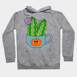 Cute Cactus Design #128: Cute Cacti With A Pretty Flower In Halloween Mug Hoodie